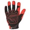 Ironclad Performance Wear I-Viz(R) Hi-Vis Mechanics Gloves, Synthetic Leather Palm, Nylon, Spandex Back, S, Orange IVO2-02-S - alternate 4