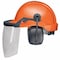 Deltaplus Hard Hat, ProGuard (TM), Polypropylene, 6 Point Ratchet, Type 1, Class C, Orange (Cap)/Black (Muff) CU-30L-V - alternate 1