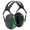 3M Peltor Peltor X1 Over-the-Head Ear Muffs, 22 dB NRR, Passive, Electrically Insulated, Black/Green X1A - alternate 1