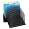 Safco Desktop Separator, Black, Steel, 11 3/4 in W, 10 3/4 in L, 14 in H, 8 Number of Compartments 3258BL - alternate 1