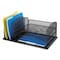 Safco Letter Tray/File Holder, Black, Steel, 19 1/2 in W, 11 1/2 in L, 8 1/4 in H 3254BL - alternate 1