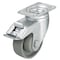 Zoro Select Swivel Plate Caster, Nylon, 3-1/2 in., 400 lb, Gry L-POG 89G-12-FI - alternate 1
