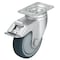 Zoro Select Swivel Plate Caster, Polyurethane, 4 in, 400 lb, C L-PATH 100KF-12-FI - alternate 1
