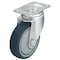Zoro Select Swivel Plate Caster, Plyurethane, 5 in., 400 lb, C L-PATH 125KF-12 - alternate 1