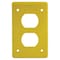 Hubbell Wiring Device-Kellems Duplex Cover Plate, Number of Gangs: 1 Thermoplastic, Yellow HBLP8FSY - alternate 1