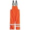 Viking Hi-Visibility Rain Bib Pants, Polyester, 31 1/2 in Inseam, 33 in Waist, 0.40mm Thickness, Orange, M D6329PO-M - alternate 3