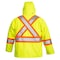 Viking 3-in-1 Tri-Zone Rain Jacket, 300 Denier Polyester/PVC, Class 3 Type R, Yellow/Green, S 6400JG-S - alternate 4