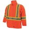 Viking 3-in-1 Tri-Zone Rain Jacket, 300 Denier Polyester/PVC, Class 3 Type R, Orange, L 6400JO-L - alternate 2