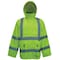 Viking Hi-Viz Safety Jacket, Polyester, Polyurethane, Class 3 Type R, Green, M D6329JG-M - alternate 1