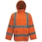 Viking Hi-Viz Safety Jacket, Polyester, Polyurethane, Class 3 Type R, Orange, S D6329JO-S - alternate 1