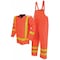 Viking Flame Resistant 3 Piece Rain Suit, Polyester, PVC, 0.35 mm Thick, Detachable, Orange, M 2110FR-M - alternate 2