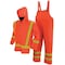 Viking Flame Resistant 3 Piece Rain Suit, Polyester, PVC, 0.35 mm Thick, Detachable, Orange, M 2110FR-M - alternate 1
