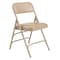 National Public Seating Vinyl Triple Brace Double Hinge Folding Chair, Beige, PK4 1301 - alternate 1