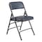 National Public Seating Vinyl Triple Brace Double Hinge Folding Chair, Blue, PK4 1304 - alternate 1