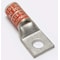 Burndy One-Hole Compression Lug, 3/0 AWG Max, 3/8 in Stud, Standard Barrel, Copper, Orange YA27L4BOX - alternate 1