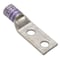 Burndy Two-Hole Compression Lug, 4/0 AWG Max, 3/8 in Stud, Standard Barrel, Copper, Purple YA28L2TC38 - alternate 1