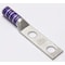 Burndy Two-Hole Compression Lug, 4/0 AWG Max, 1/2 in Stud, Long Barrel, Copper, Purple YA282N - alternate 1