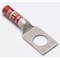 Burndy One-Hole Compression Lug, 8 AWG Max, 3/8 in Stud, Long Barrel, Copper, Red YA8CTC38 - alternate 1