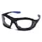 Condor Sealed Safety Glasses, Donyi Design, Anti-Fog, Wraparound, Foam Lined, Black/Blue Frame, Clear Lens 22ED39 - alternate 1