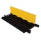 Yellow Jacket Cable Protector, 2-7/8 in H, 3 ft L, 18-1/2 in W, 3 Channel, Polyurethane, Black, Yellow YJ3-225-Y/B - alternate 1