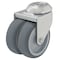 Zoro Select Dual Wheel Caster, Swivel, Therm Rubber, 3 in, 220 lb LMDA-TPA 75KF - alternate 1