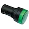 Dayton Raised Indicator Light, 22mm, 24V Green 22NY98 - alternate 1