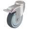 Zoro Select Kingpin Swivel Caster, Thrm Rubber, 3-1/8 in, 220 lb LKRXA-TPA 80KFD-FI - alternate 1