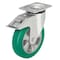 Zoro Select Swivel Plate Caster, Polyurethane, 4 in, 660 lb, A LK-ALST 100K-1-FI - alternate 1