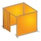 Zoro Select Welding Booth Kit, Transparent PVC, 6 ft. W., 6 ft. H., 13 oz/sq yd, 150 Degrees F Withstand Temp. 22RP06 - alternate 2