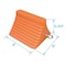 Zoro Select Wheel Chock, Molded Rbr w/Stl Grab, Orange 22XW71 - alternate 2