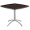 Iceberg CafeWorks Cafe/Breakroom Table, Walnut Top, Silver Frame, 36 in W x 36 in L x 30 in H 65614 - alternate 1