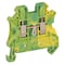 Schneider Electric Terminal Block, Grounding, 1 Pole, 12 AWG, Screw Termination, Green, Yellow NSYTRV22PE - alternate 1