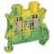 Schneider Electric Terminal Block, Grounding, 1 Pole, 10 AWG, Screw Termination, Green, Yellow NSYTRV42PE - alternate 1