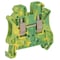 Schneider Electric Terminal Block, Grounding, 1 Pole, 8 AWG, Screw Termination, Green, Yellow NSYTRV62PE - alternate 1