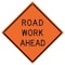 Eastern Metal Signs And Safety Road Work Ahead Traffic Sign, 36 in H, 36 in W, Vinyl, Diamond, English, 669-C/36-RVFO-RW 669-C/36-RVFO-RW - alternate 1