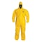 Dupont Coverall. Standard Fit Hood. Stormflap. Elastic Wrists and Ankles. Yellow. 6X QC127SYL6X001200 - alternate 2