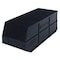 Quantum Storage Systems Shelf Storage Bin, Polypropylene, Black, 7 in H, 8 1/4 in W, 20 1/2 in L SSB483BK - alternate 1