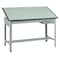 Safco Drafting Table Base , 56-1/2" W 35-1/2" H, Gray Tabletop 3962GR - alternate 1