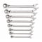 Gearwrench 8 Piece 72-Tooth 12 Point Reversible Ratcheting Combination SAE Wrench Set 9533N - alternate 1