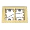 Hubbell Wiring Device-Kellems Rectangular Floor Flange, 2 Gangs, Rectangular, Metallic SB3084W - alternate 1