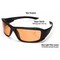 Edge Eyewear Hamel  Vapor Shield, Safety Glasses, Anti-Fog & Anti-Scratch, Amber Lens, Black Frame, Full-Frame XH610-TT - alternate 2