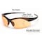 Edge Eyewear Sharp Edge Vapor Shield, Safety Glasses, Anti-Fog & Anti-Scratch, Amber Lens, Black Frame SSE610-TT - alternate 2