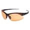 Edge Eyewear Sharp Edge Vapor Shield, Safety Glasses, Anti-Fog & Anti-Scratch, Amber Lens, Black Frame SSE610-TT - alternate 1
