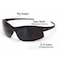 Edge Eyewear Sharp Edge Vapor Shield, Safety Glasses, Anti-Fog & Anti-Scratch, G-15 Lens, Black Frame, Frameless SSE61-G15-TT - alternate 2