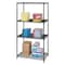Safco Wire Shelving Unit, 24"D x 36"W x 72"H, 4 Shelves, Black, Width: 36" 5288BL - alternate 1
