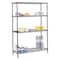 Safco Wire Shelving Unit, 18"D x 48"W x 72"H, 4 Shelves, Black 5241BL - alternate 1