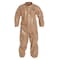 Dupont Coverall. Collar. Elastic Wrists and Ankles. Storm Flap with Adhesive Closure. Tan. XL C3125TTNXL000600 - alternate 2