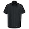 Dickies Men's Short Sleeve Shirt, 40% Polyester, 60% Cotton, Button, Black, L WS20BK SS L - alternate 1