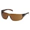 Carhartt Billings, Safety Glasses, Anti-Scratch, Amber Lens, Brown Frame, Frameless CH118S - alternate 1