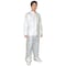 Condor Collared Disposable Coveralls, L, White, polypropylene, zipper 26W752 - alternate 2